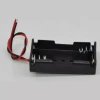 Two AA battery boxes, uncovered with wires, black power supply, positive and negative DC power supply, student experiment science physics Application Scenario